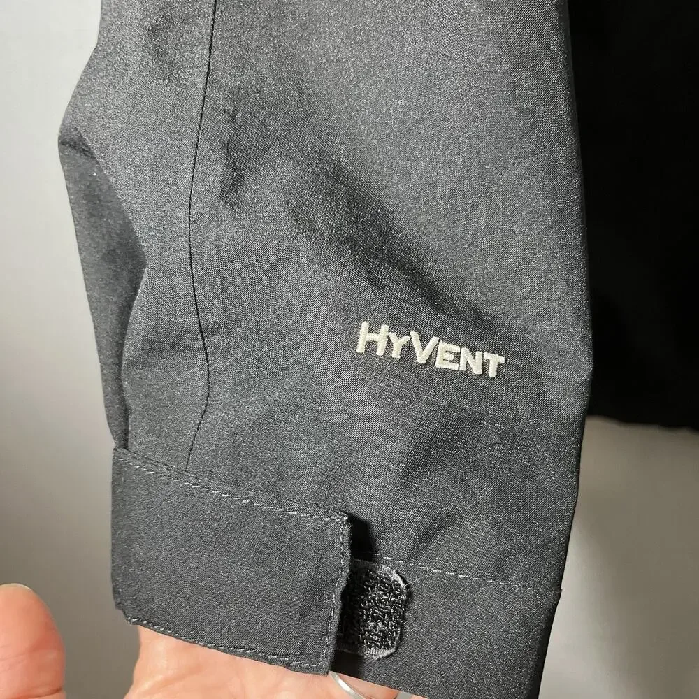 North Face Hyvent Jacket Boys XL 18/20 Black, Mesh Lined, Hood, Full Zip‎ 3 In 1